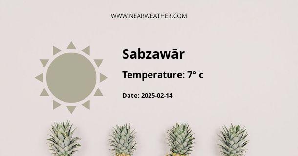 Weather in Sabzawār