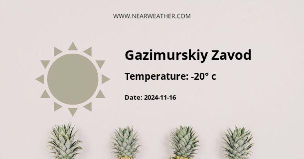 Weather in Gazimurskiy Zavod