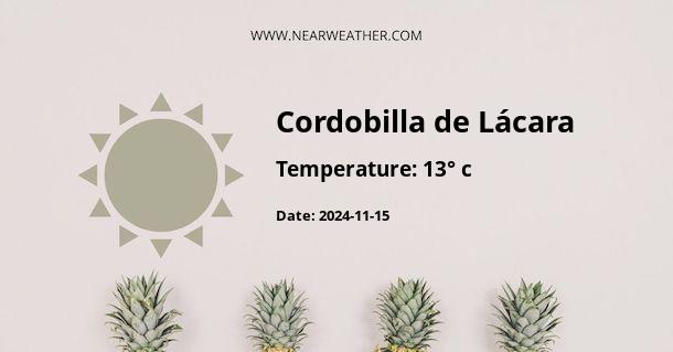 Weather in Cordobilla de Lácara