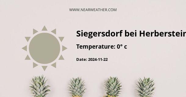 Weather in Siegersdorf bei Herberstein