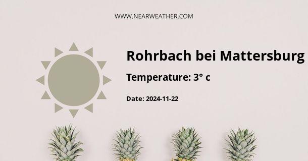 Weather in Rohrbach bei Mattersburg