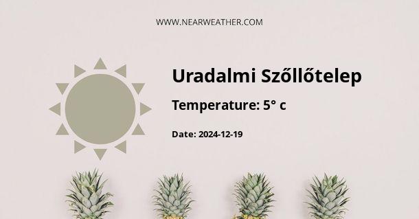 Weather in Uradalmi Szőllőtelep