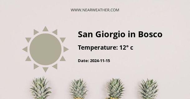 Weather in San Giorgio in Bosco